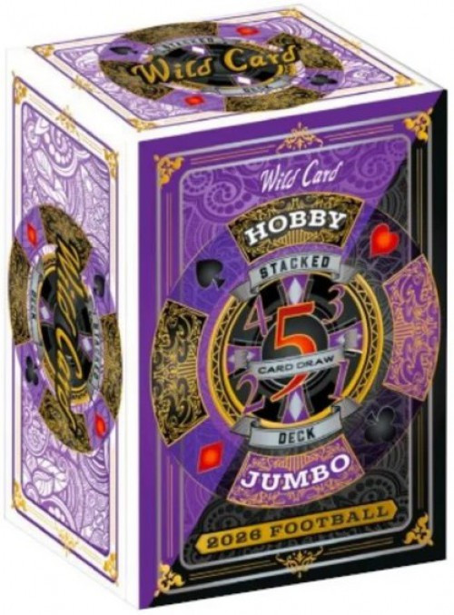 NFL Wild Card 2026 Five Card Draw Stacked Deck Football Trading Card HOBBY JUMBO Box 5 Packs、ToyWiz、kayou