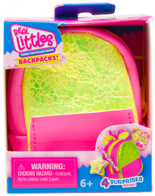 Real Littles Neon Backpack Series 1 Yellow & Pink Pack、ToyWiz、kayou