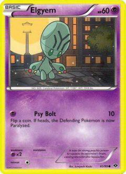 Pokemon Black & White Next Destinies Common Elgyem #61 Reverse Holo Heavily Played、ToyWiz、kayou