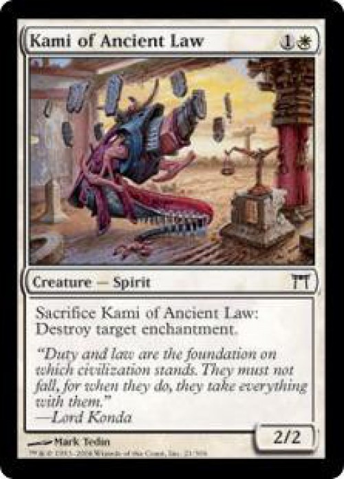 MtG Champions of Kamigawa Common Kami of Ancient Law #21 Moderately Played、ToyWiz、kayou