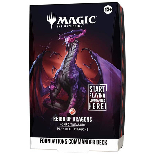 Magic The Gathering Foundations Reign of Dragons Commander Deck 110 Cards  Wizards of the Coast - ToyWiz