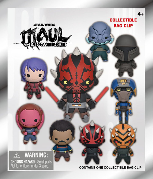 Star Wars 3D Figural Foam Bag Clip Maul: Shadow Lord Series 1 Mystery Pack 1 RANDOM Figure、ToyWiz、kayou