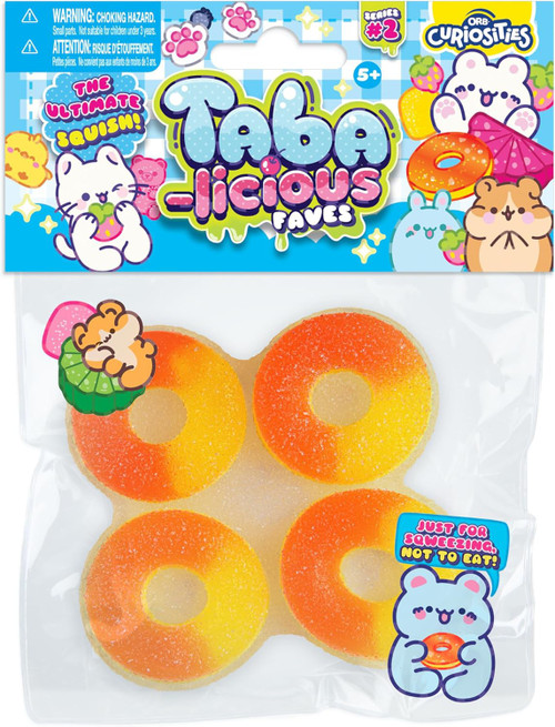 Taba-Licious Faves Peach Rings 4-Inch Squeeze Toy、ToyWiz、kayou