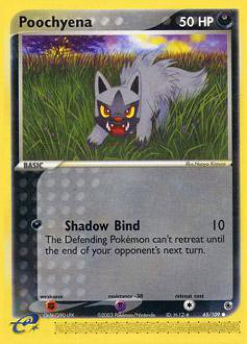 Pokemon EX Ruby & Sapphire Common Poochyena #65 Moderately Played、ToyWiz、kayou