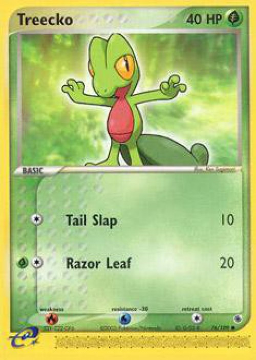 Pokemon EX Ruby & Sapphire Common Treecko #76 Lightly Played、ToyWiz、kayou