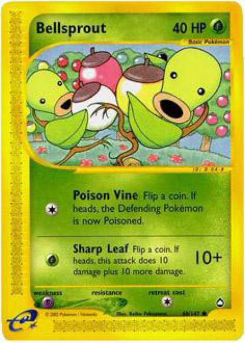 Pokemon Aquapolis Common Bellsprout #68 Lightly Played、ToyWiz、kayou