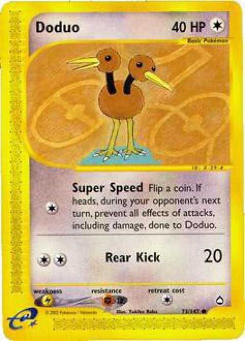 Pokemon Aquapolis Common Doduo #73 Lightly Played、ToyWiz、kayou