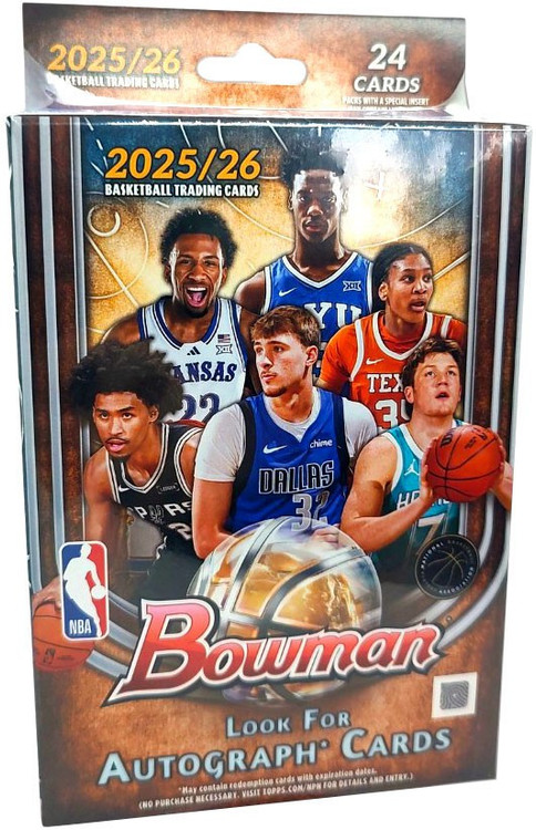 NBA Topps 2025-26 Bowman Basketball Trading Card HANGER Box 24