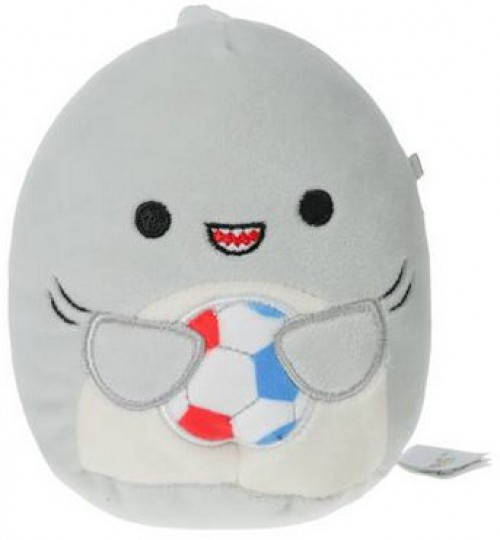Squishmallows Gordon the Shark 5 Plush with Soccer Ball Kellytoys