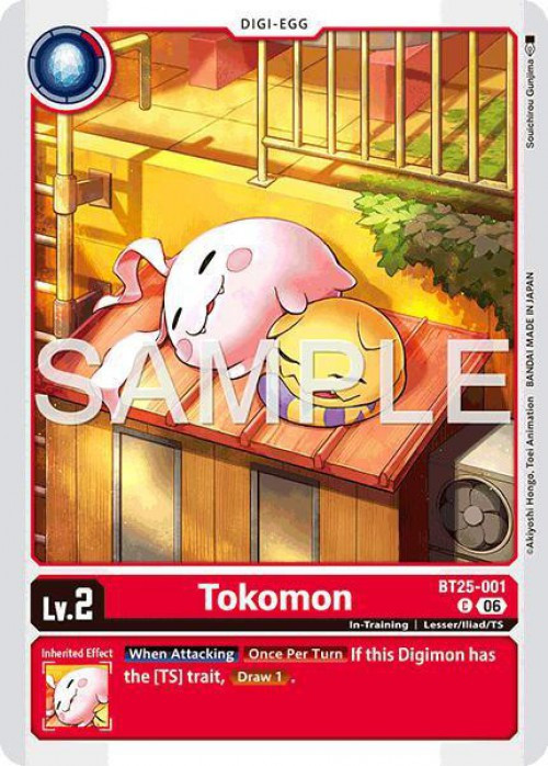 Digimon Trading Card Game Dual Revolution Common Tokomon BT25-001、ToyWiz、kayou