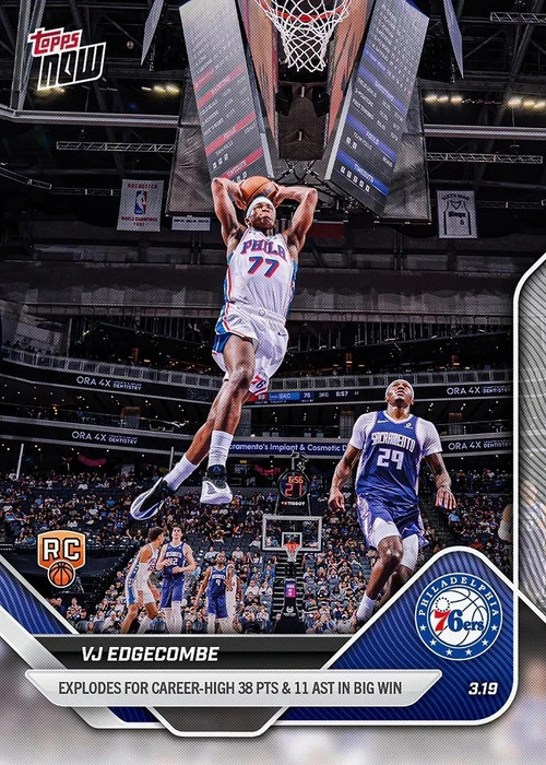 NBA Philadelphia 76ers 2025-26 NOW Basketball VJ Edgecombe #218 Rookie、ToyWiz、kayou