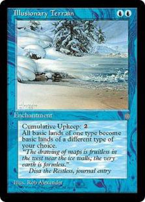 Magic The Gathering Ice Age Single Card Uncommon Illusionary Terrain 77 - ToyWiz Magic The Gathering Ice Age Single Card Uncommon Illusionary Terrain 77 - ToyWiz