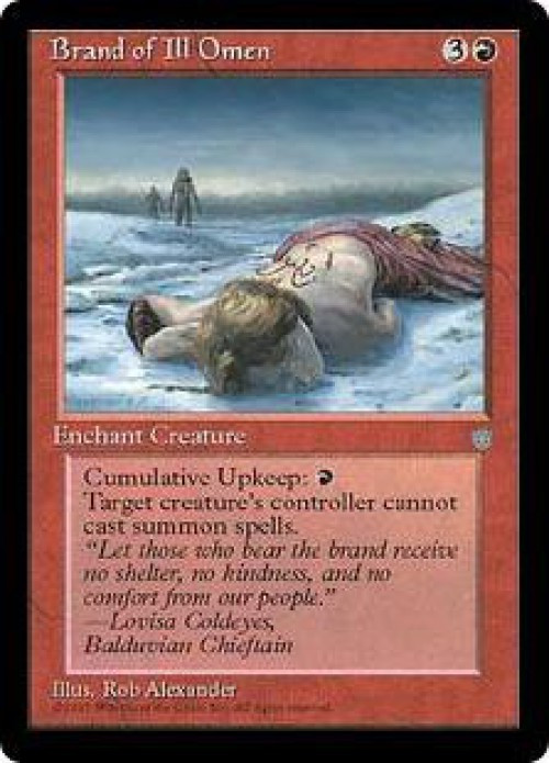 Magic The Gathering Ice Age Single Card Rare Brand of Ill Omen 177 - ToyWiz Magic The Gathering Ice Age Single Card Rare Brand of Ill Omen 177 - ToyWiz