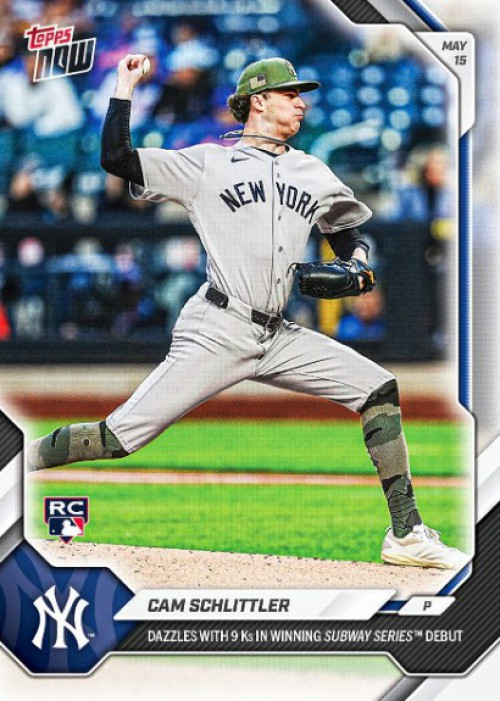 MLB New York Yankees 2026 NOW Baseball Single Card Cam Schlittler 