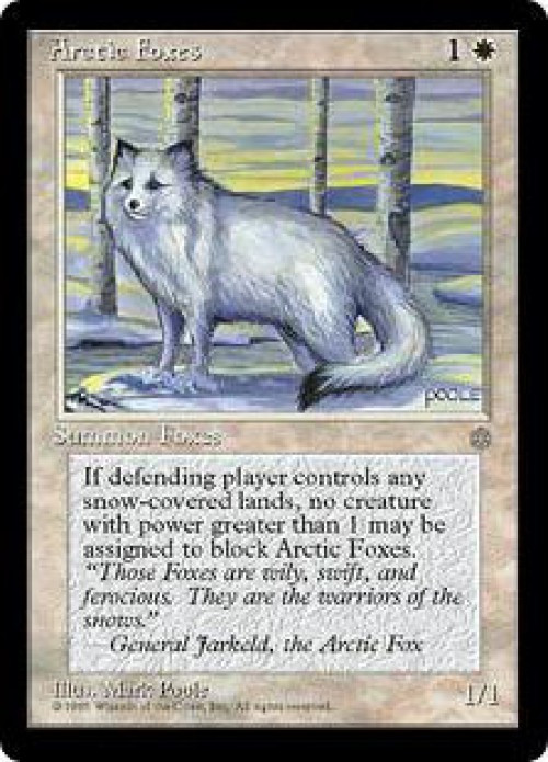 MtG Ice Age Common Arctic Foxes #2 Moderately Played、ToyWiz、kayou