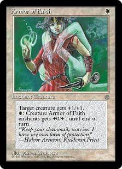 MtG Ice Age Common Armor of Faith #4 Moderately Played、ToyWiz、kayou