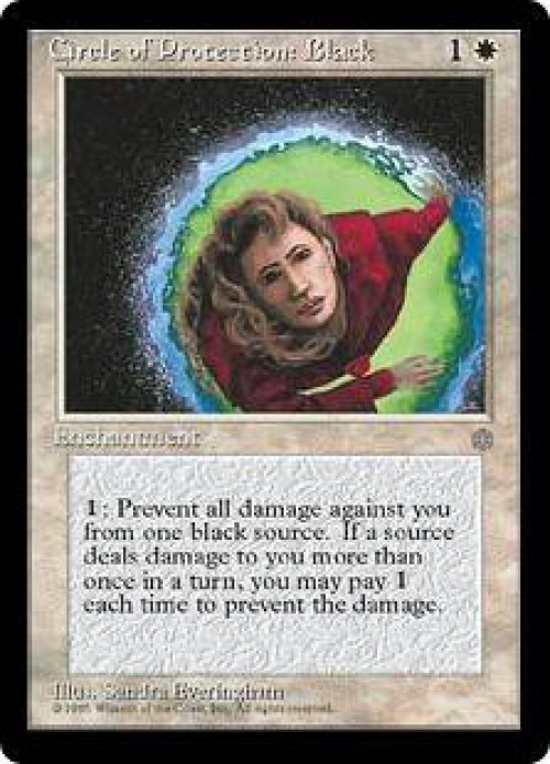 MtG Ice Age Common Circle of Protection: Black #12 Moderately Played、ToyWiz、kayou