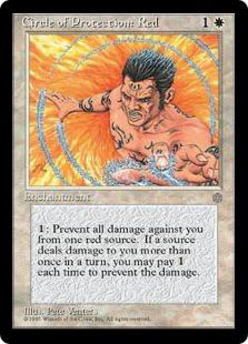 MtG Ice Age Common Circle of Protection: Red #15 Moderately Played、ToyWiz、kayou