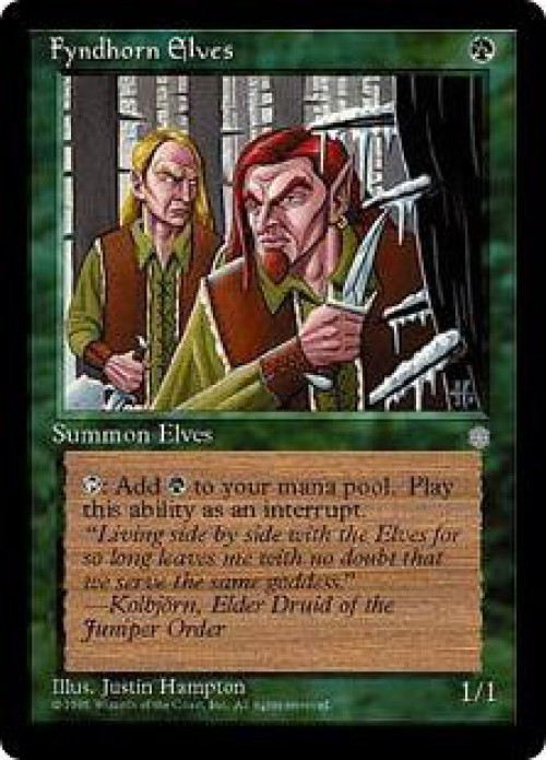 MtG Ice Age Common Fyndhorn Elves #244 Heavily Played、ToyWiz、kayou