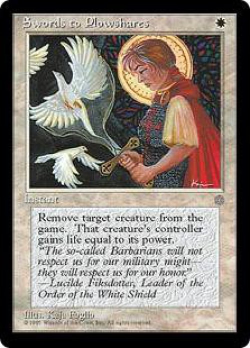 MtG Ice Age Uncommon Swords to Plowshares #54 Heavily Played、ToyWiz、kayou