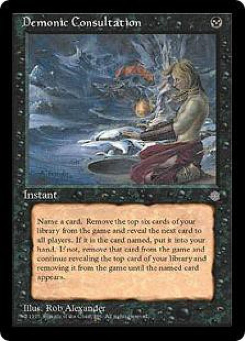 MtG Ice Age Uncommon Demonic Consultation #121 Heavily Played、ToyWiz、kayou