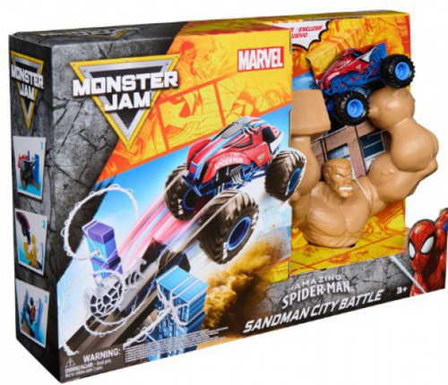 Monster Jam Spider-Man Sandman City Battle Playset、ToyWiz、kayou