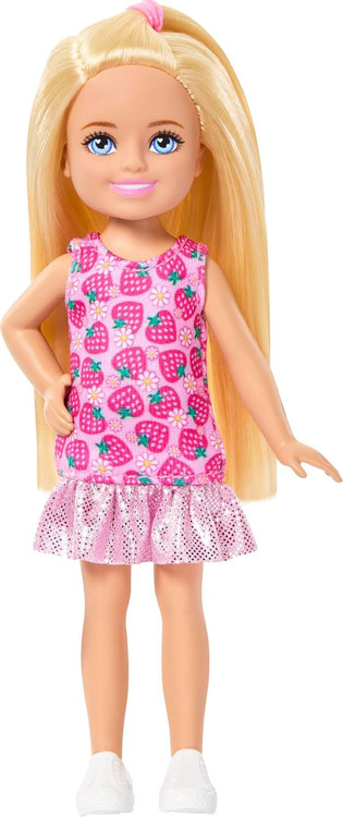 Barbie Family & Friends Club Chelsea Chelsea Mini Doll Strawberry Print Dress、ToyWiz、kayou
