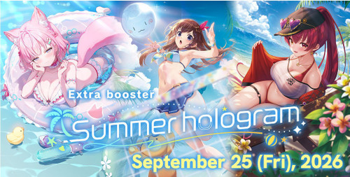 Hololive Trading Card Game Summer Hologram Extra Booster Box hOCG-hEB01e 8 Packs、ToyWiz、kayou