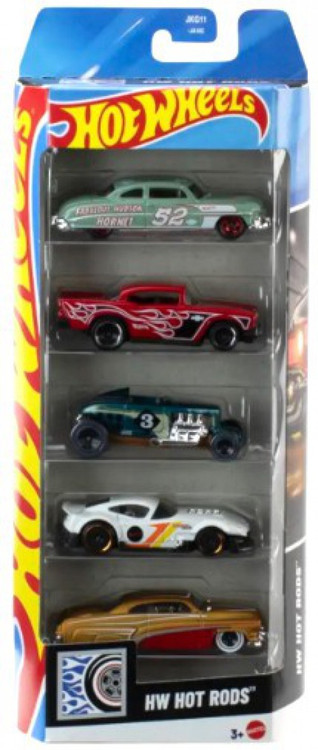 Hot Wheels HW Hot Rods '57 Chevy, '52 Hudson Hornet, Max Steel, Hirohata Merc & Muscle & Blown Die Cast Car 5-Pack、ToyWiz、kayou