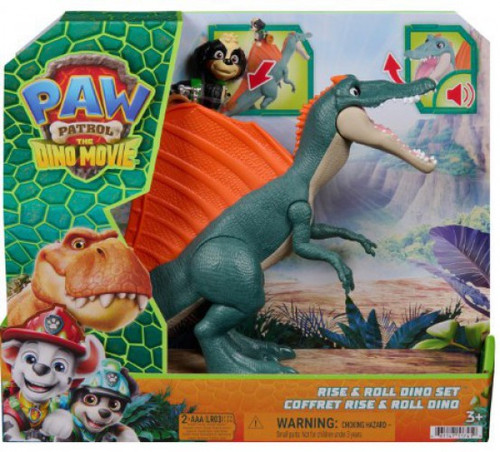 Paw Patrol The Dino Movie Rise & Roll Dino Play Set Spinosaurus with Rex Figure、ToyWiz、kayou