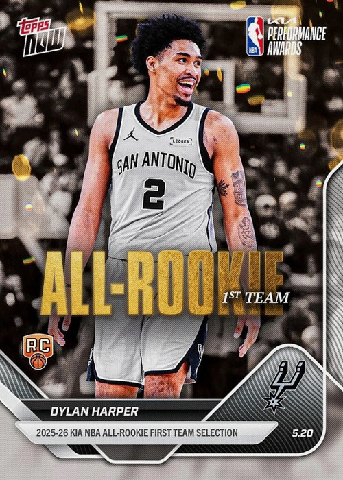 NBA フィギュア San Antonio Spurs Dylan Harper NBA San Antonio Spurs 2025-26 NOW Basketball Single Card Dylan