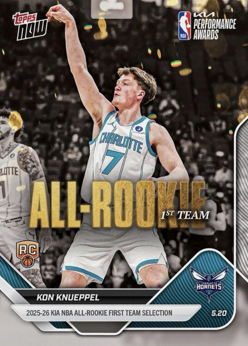 NBA Charlotte Hornets 2025-26 NOW Basketball Kon Knueppel AR02 ALL ROOKIE, 1st Team、ToyWiz、kayou