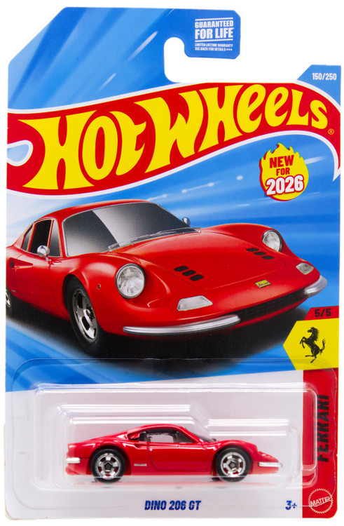 Hot Wheels Ferrari Dino 206 GT 164 Diecast Car Mattel Toys - ToyWiz