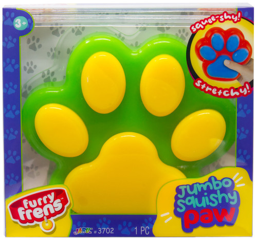 Furry Frens Jumbo Squishy Paw Green & Yellow Squeeze Toy、ToyWiz、kayou