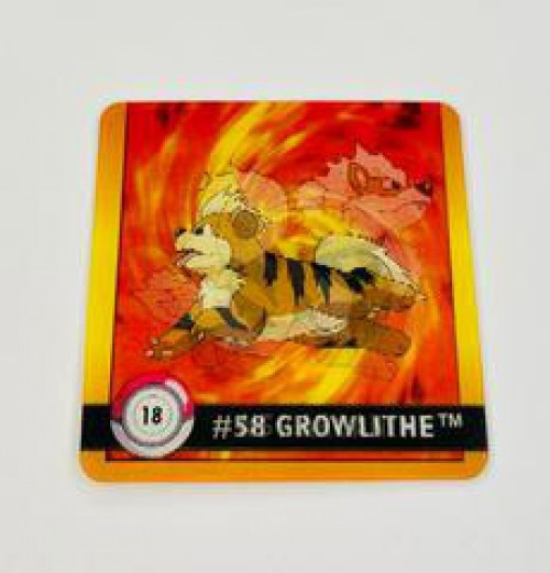 Pokemon Growlithe + Arcanine Flipz 3D #18 Scuffed Back、ToyWiz、kayou