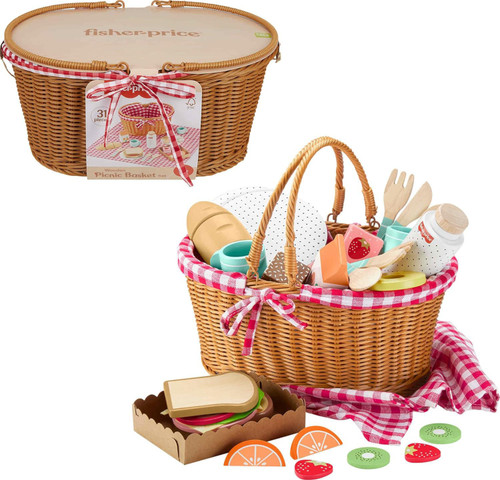 Fisher Price Wooden Picnic Basket Play Set、ToyWiz、kayou