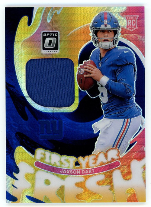 NFL 2025 Panini Donruss Optic First Year Fresh Jaxson Dart FYFBH-JDA Rookie Relic、ToyWiz、kayou