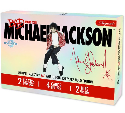 【2点セット】マイケルジャクソン リトグラフ/MLB直筆サインボールBOX Michael Jackson Keepsake Bad World Tour Trading Card HOLO BREAKER