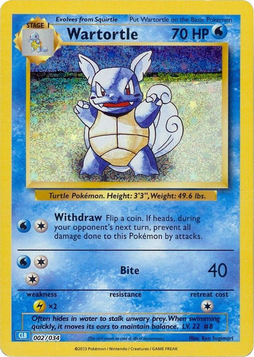 Pokemon Trading Card Game Classic Classic Collection Wartortle #2 CLB、ToyWiz、kayou