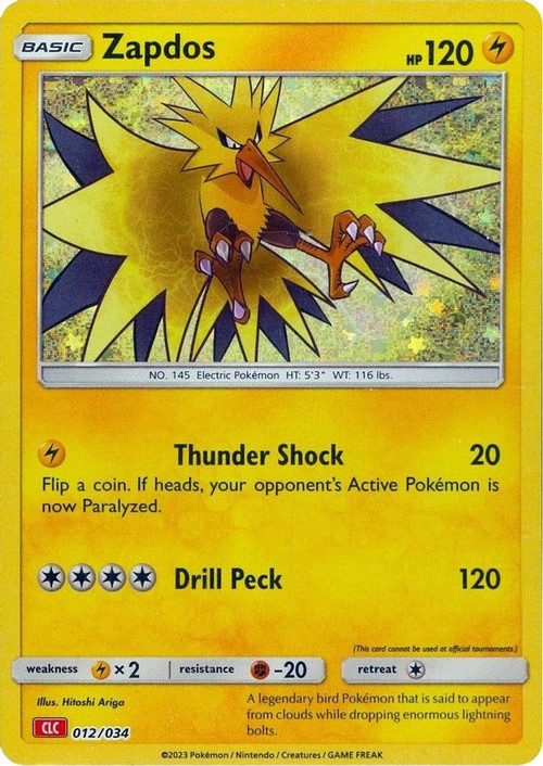 Pokemon Trading Card Game Classic Classic Collection Zapdos #12 CLC、ToyWiz、kayou
