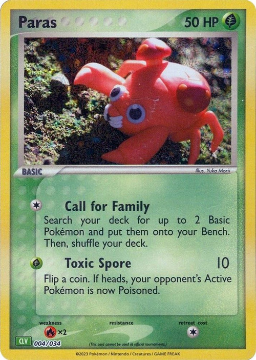 Pokemon Trading Card Game Classic Classic Collection Paras #4 CLV、ToyWiz、kayou