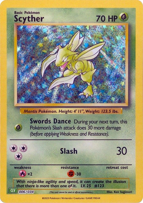 Pokemon Trading Card Game Classic Classic Collection Scyther #6 CLV、ToyWiz、kayou