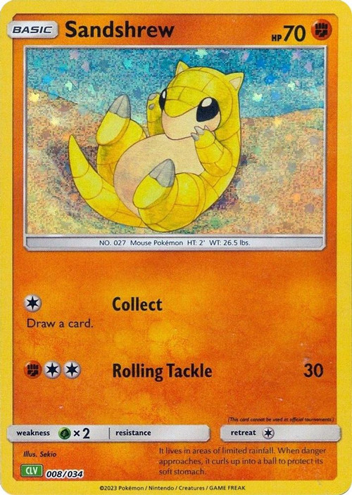 Pokemon Trading Card Game Classic Classic Collection Sandshrew #8 CLV、ToyWiz、kayou