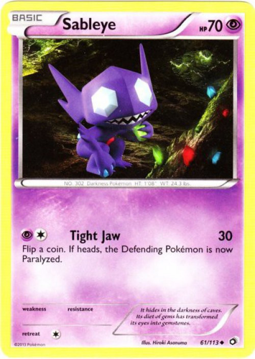 Pokemon Black & White Legendary Treasures Uncommon Sableye #61 Reverse Holo、ToyWiz、kayou