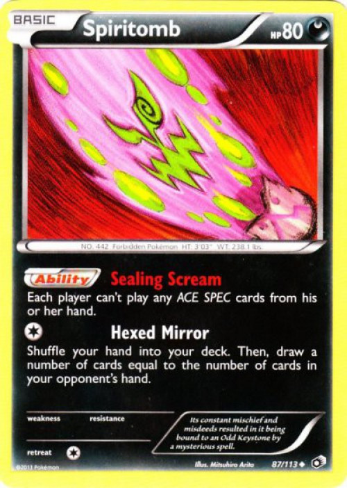 Pokemon Black & White Legendary Treasures Uncommon Spiritomb #87 Reverse Holo、ToyWiz、kayou