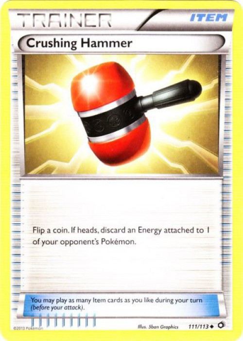 Pokemon Black & White Legendary Treasures Uncommon Crushing Hammer #111 Reverse Holo、ToyWiz、kayou