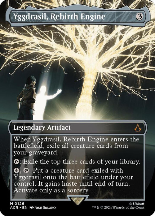 MtG Assassin's Creed Mythic Rare Yggdrasil, Rebirth Engine #126 Borderless Foil、ToyWiz、kayou