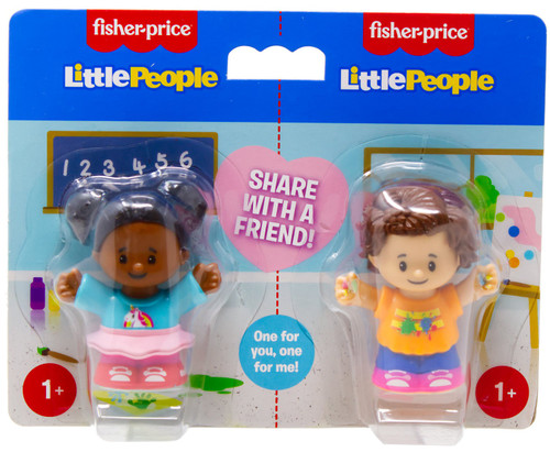 Fisher Price Little People Share with a Friend! Unicorn Girl & Girl with Paint Splatters 2.7-Inch Figure 2-Pack、ToyWiz、kayou