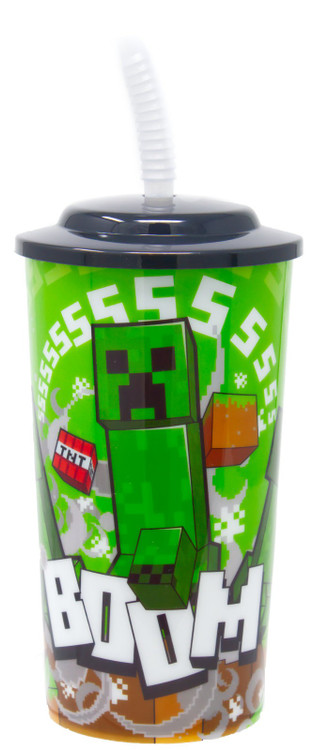 Minecraft Creeper 16Oz Sports Tumbler with Lid & Straw、ToyWiz、kayou
