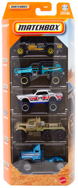Matchbox Off-Road II Diecast Vehicle 5-Pack Swamp Raider, Rumble Raider, '68 Ford Mustang, Road Mauler & Torque Titan、ToyWiz、kayou